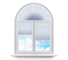 Плиссе арочные (шторы, жалюзи) авиано ванильный цена. Купить в «Мастерская Жалюзи»