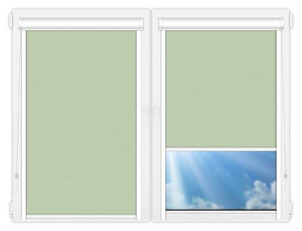 Рулонные шторы UNI Лусто-светло-зеленый цена. Купить в «Мастерская Жалюзи»