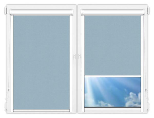 Кассетные рулонные шторы UNI Карина-светло-синий цена. Купить в «Мастерская Жалюзи»